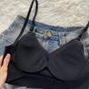 U-Shaped Backless Seamless Bra for Small-Chested Women with Padded Vest