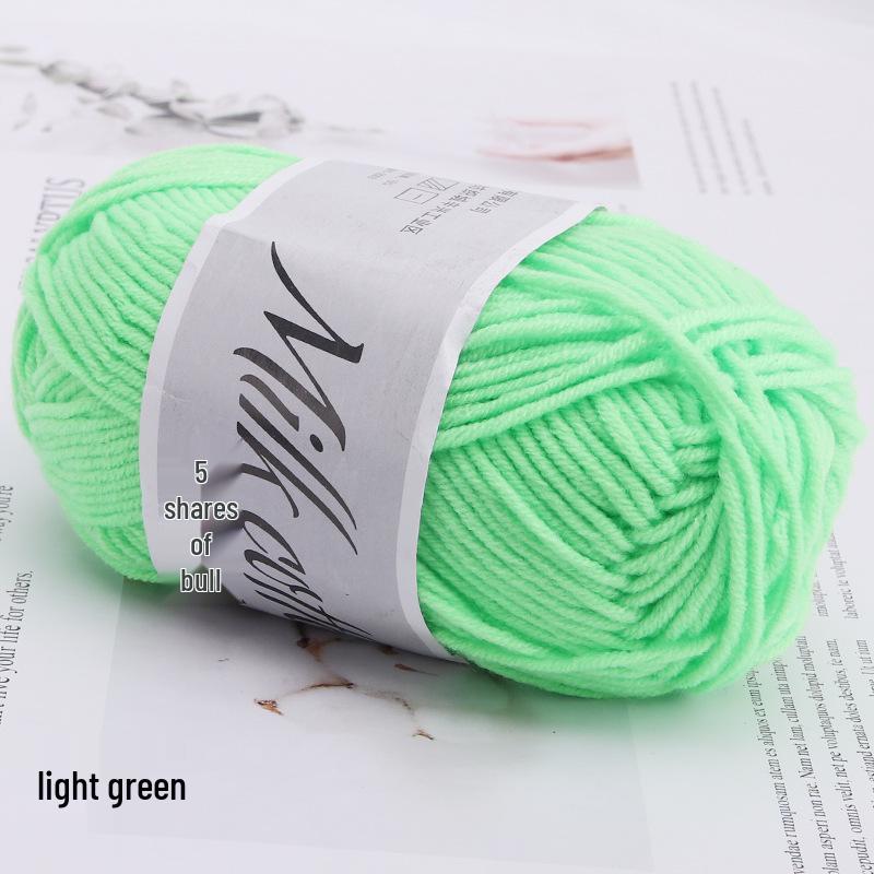 Combed Milk Cotton Yarn for Infant Baby Crochet Slippers - Medium Thick, DIY Knitting Material Package