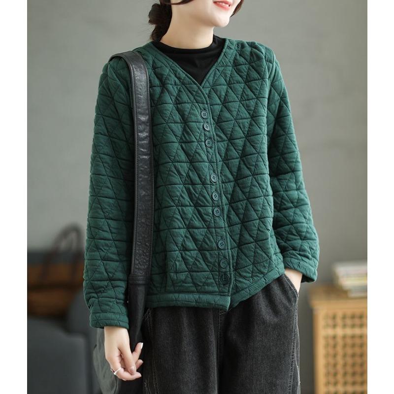 Płaszcze dla kobiet Zimowe Bawełniane Jednokolorowe Vintage Kardigan z kapturem Luźny Codzienny Płaszcz Top