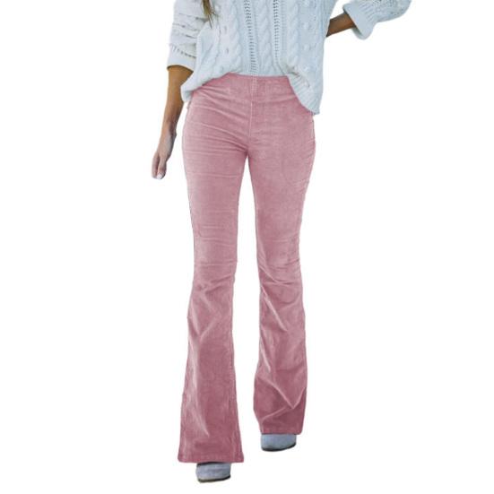 

Женские расклешенные брюки эластичные с высокой посадкой однотонные повседневные брюки с карманами осенне-зимние длинные брюки 2XL