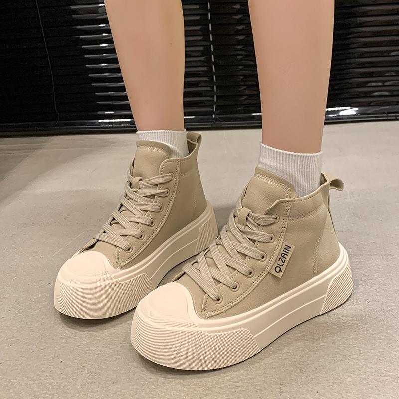 Fashion 2024 Hot Sale New Autumn Winter Round Head Ladies Elegant Boots Lace-up Flat with Flat with Fashion Non-slip Women Shoes