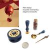 Sealing Wax Set Wax Sealing Stamp Kit with Sealing Wax Warmer Wax Spoon Retro Wax Stamp Kit for Invitations Envelopes Postcards