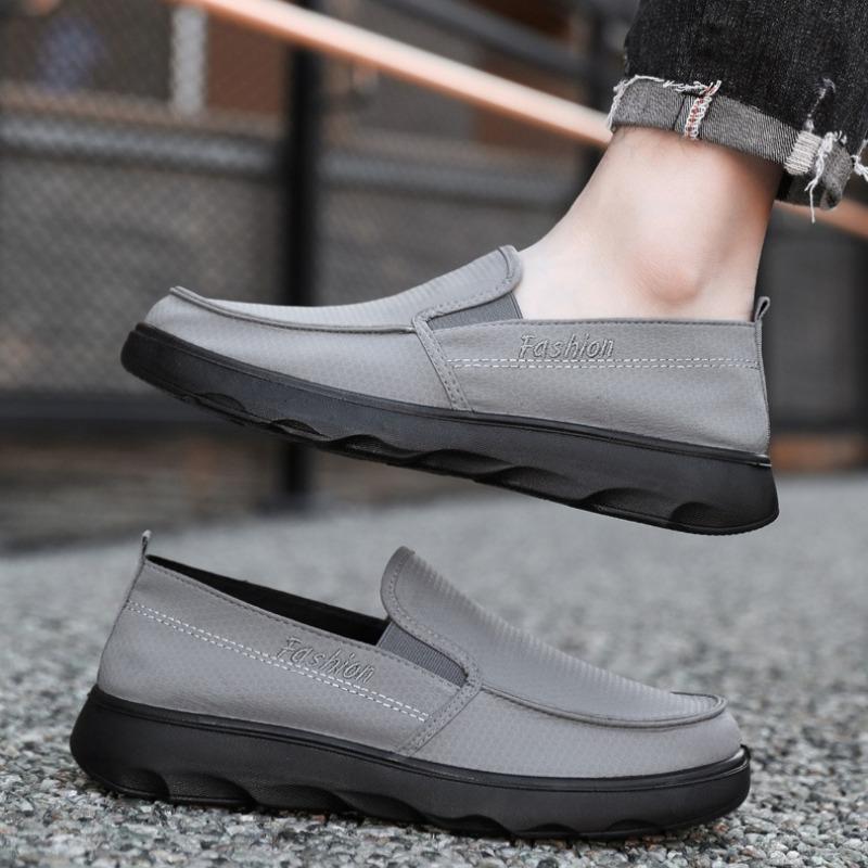 Loafers Men's Casual Shoes Breathable Canvas Shoes Soft Sole Walking Flats Slip on Comfort Driving Shoes for Men Zapatos Hombre