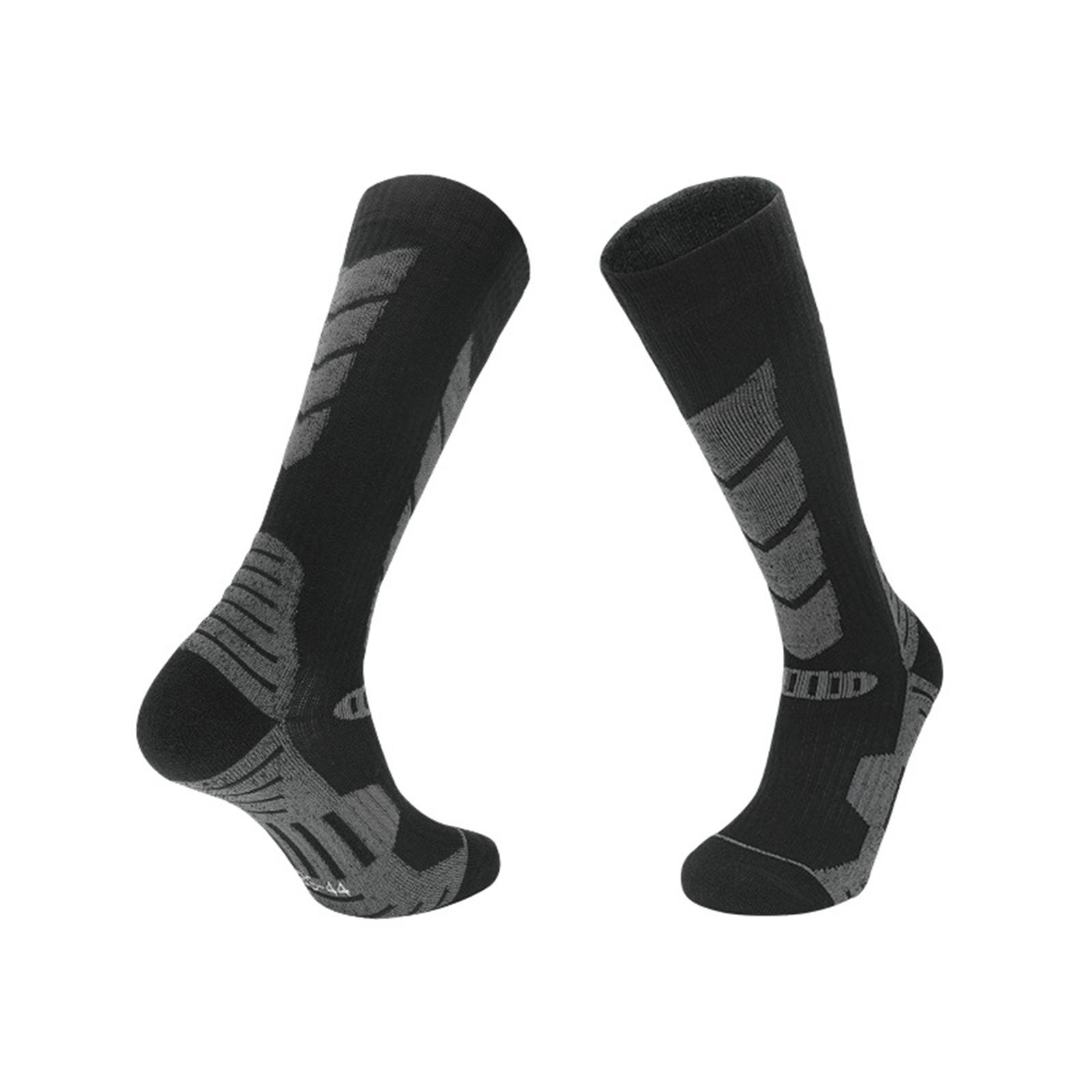 Cushioned Crew Socks with Ribbed Design and Breathable Panels for Enhanced Comfort and Durability Unisex Fit M чёрный