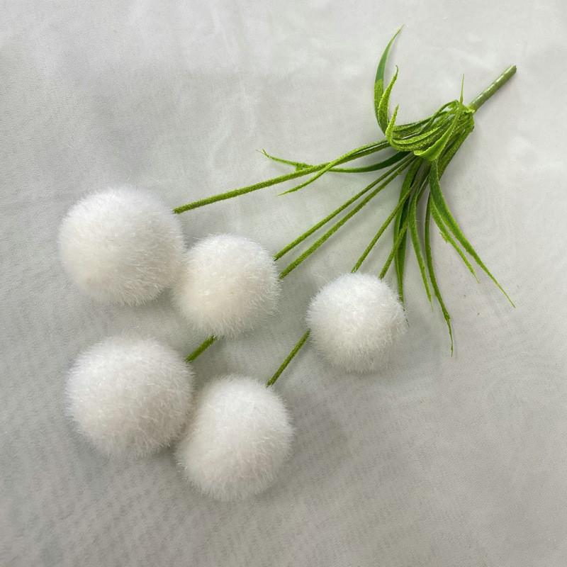 5 Artificial Flocked Ball For Wedding Decor And Home Styling