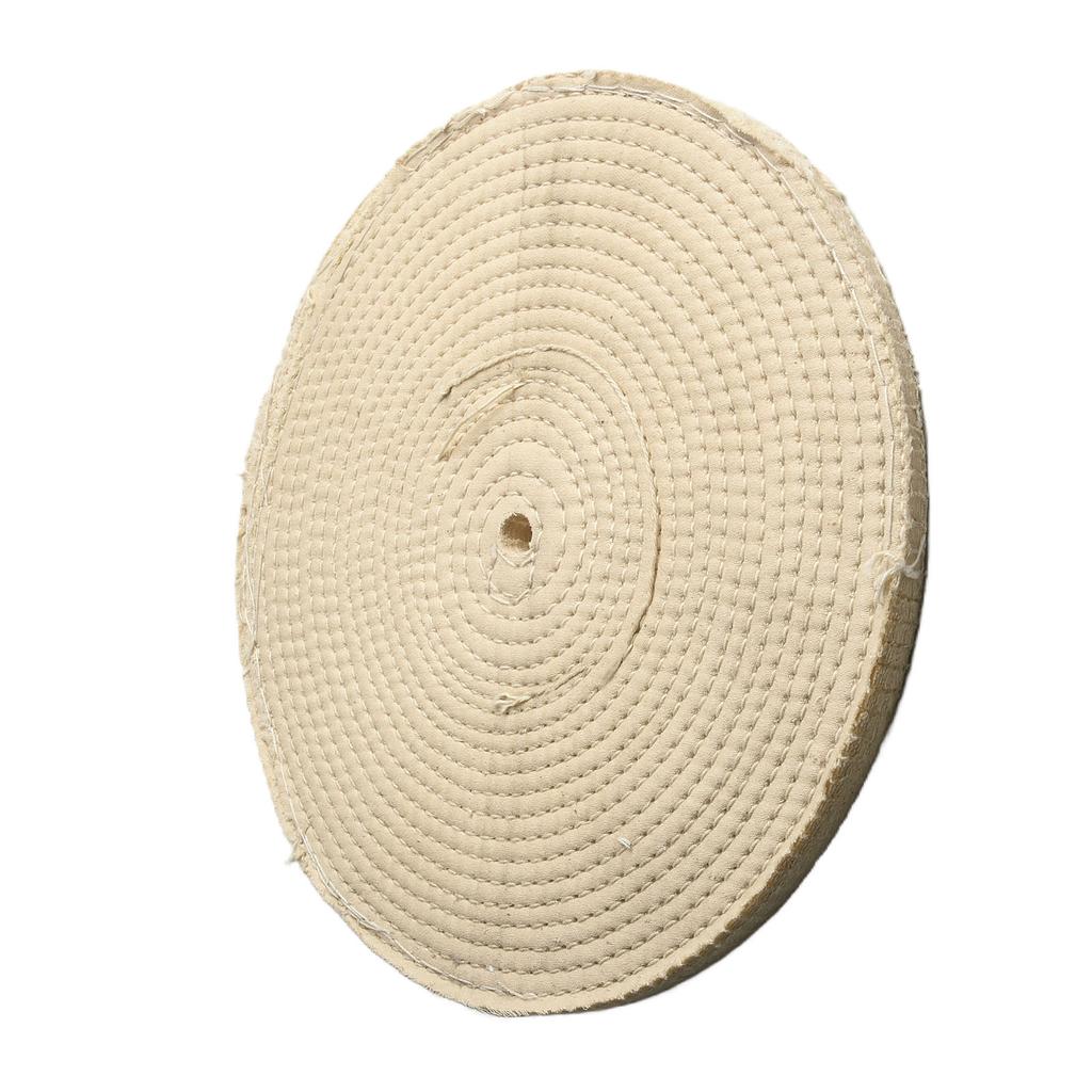 Spiral Buffing Wheel Polishing Pad 10 Inch 250mm 50 Layers Metal Polishing Sewn Stitch Cotton Practical Useful