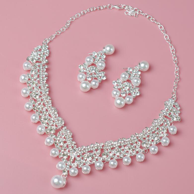 2025 Bridal Rhinestone Necklace & Earring Set: Elegant European-American Wedding Accessories