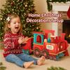 New Christmas Gift Train Christmas Train Decoration Festive Christmas Train Toy Set with Santa Gift Boxes Gingerbread Ornaments