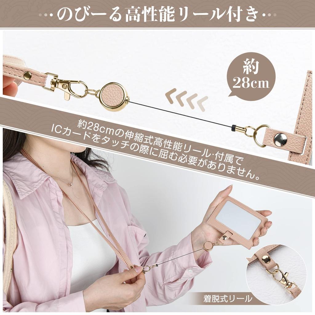 Dockii ID Card Employee ID Card for Women and Neck Retractable Name Pass Business Card Name Tag Holds 3 Cards Holder, Horizontal, Case, Men, Strap,