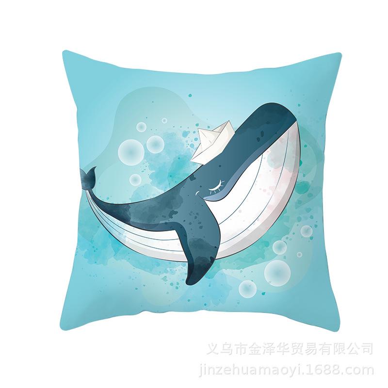 Cute Animal Cartoon Print Pillow Cover Shopee Home Supplies Car Sofa Cushion Cover