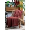 Plaid - TERRACOTTA - 125 x 150 cm - Gaze de coton - Doux - Idéal pour cocooning