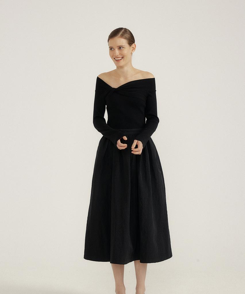 LUCIR ZU Glory Balloon Skirt (Black)