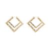 Gold Hip Hop Bamboo Hoop Earrings – Extra Large Exaggerated Circle Studs