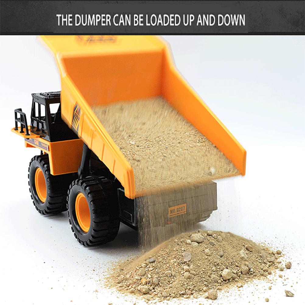 Pilot 2.4GHz 6-kanałowy wywrotka ze światłami Symulacja Ciężarówka inżynieryjna Dziecięca RC