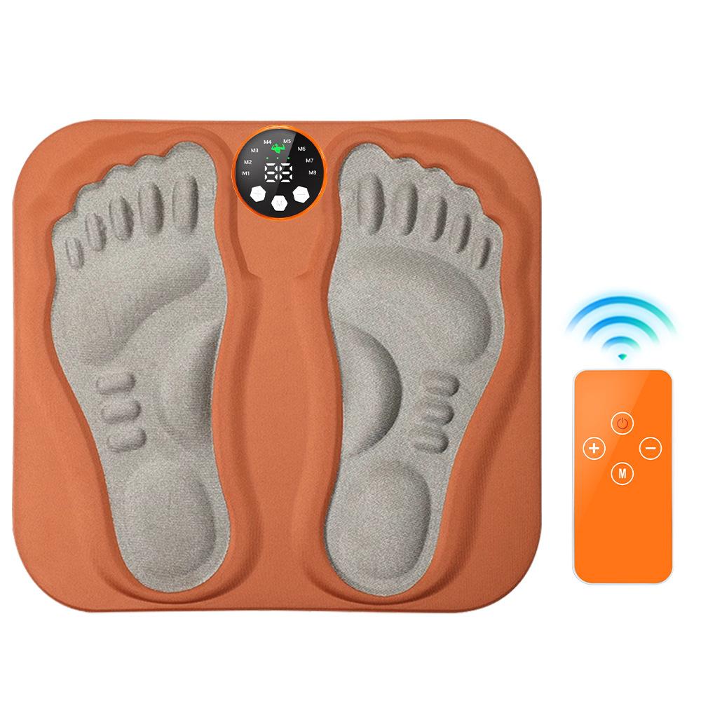 EMS Foot MassagingTool Pad Folding Calf Massagedevice Mat Relax Muscles Rechargeable Smart Foot Stimulator Pad with Remote Control