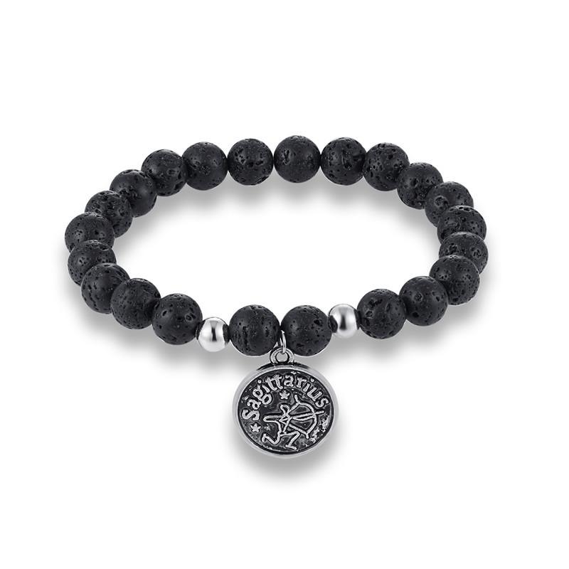 Jewelry Bracelet 12 Constellations With Volcanic Stone Couple Bracelet