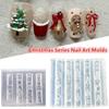 Christmas Snowman Christmas Tree 3D Nail Mold Elk Gingerbread Man Nail Decorations Diy Design Silicone Manicure Mold Nail Art