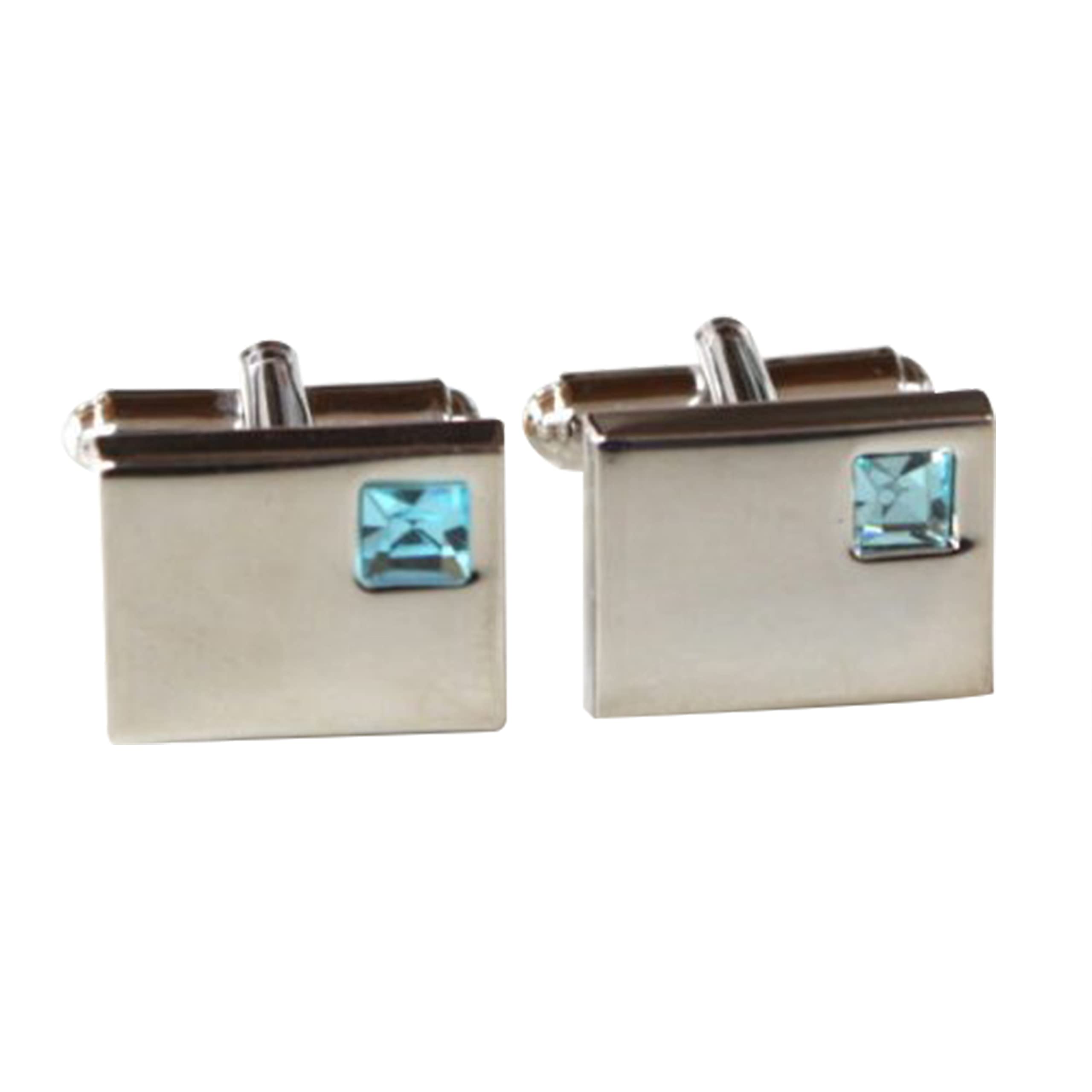 

Kamakura Cufflinks Workshop Aqua Crystal Cufflinks ec027 (Запонки) синий
