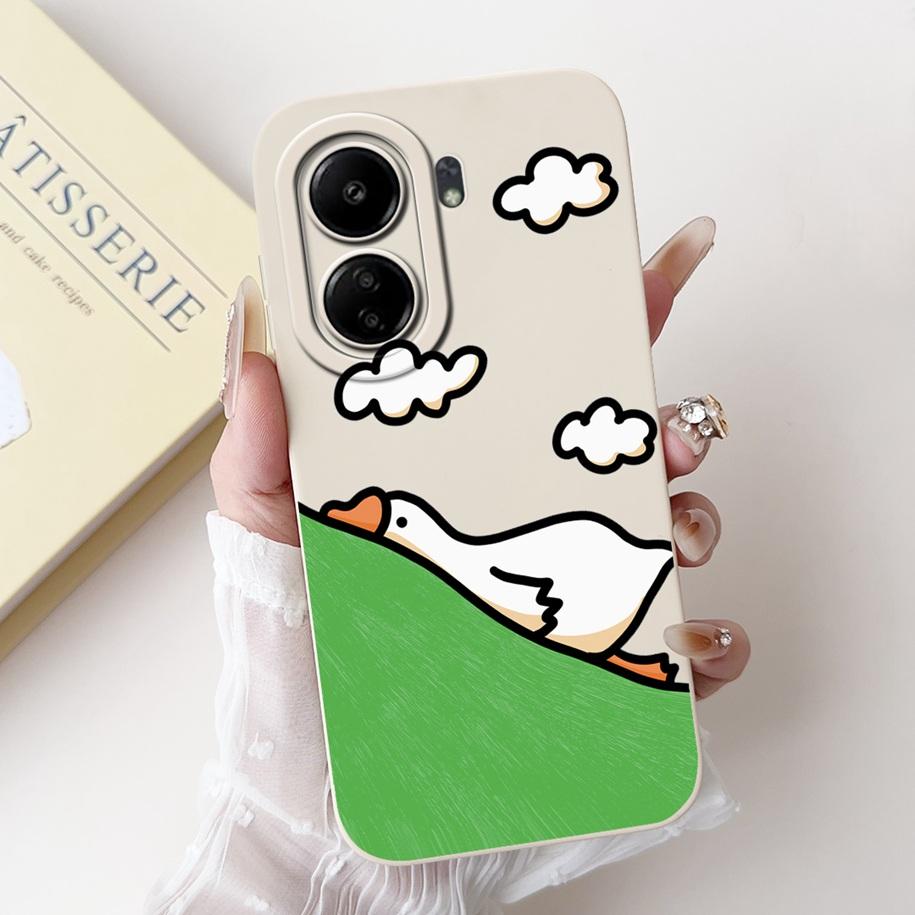 For Xiaomi Redmi 13C 4G Case Cute Cartoon Panda Capa Shockproof Silicone Phone Cover For Xiaomi Poco C65 Redmi13C 13 C 4G Bumper