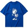 Grunge Anime Girl Print T Shirt Unisex Unisex Pure Cotton Short Sleeve Harajuku Streetwear Loose Dark Aesthetic Gothic Summer Tee