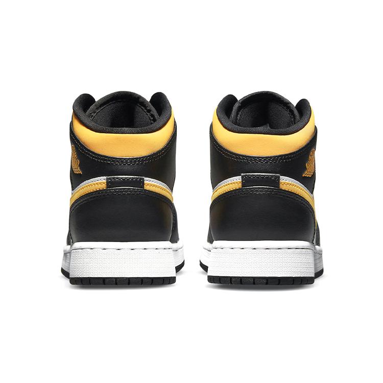 Ny Jordan 1 Mid Hvit Pollen Svart GS 554725-177