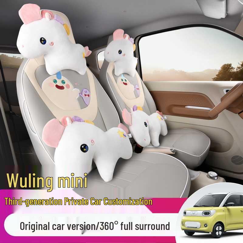 2024 Wuling Hongguang Miniev Third-Gen Macaron Car Seat Covers, Full Coverage for All Seasons