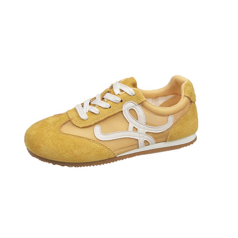 Retro color matching Forrest Gump shoes women's 2025 new comfortable and breathable = flat casual sports moral training shoes