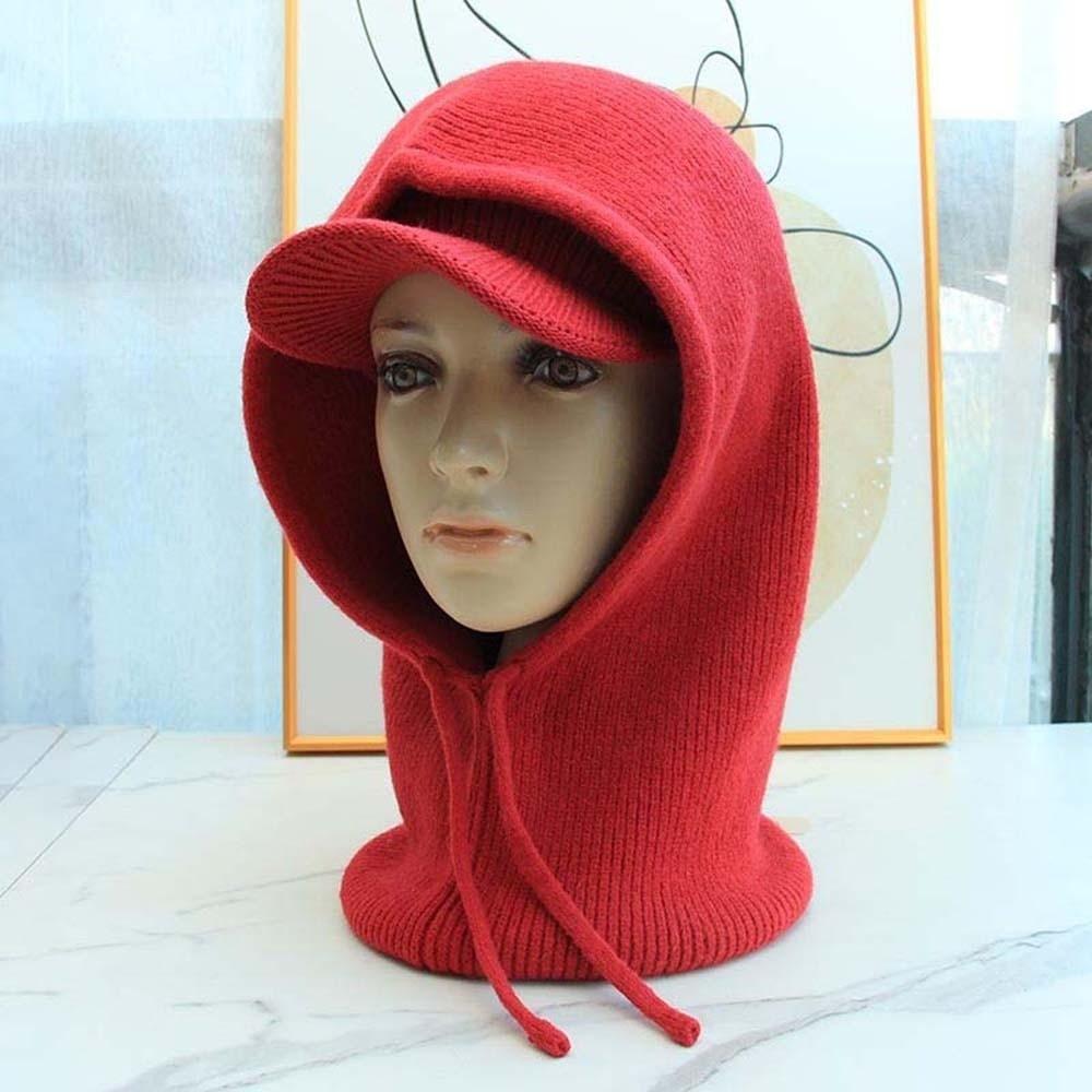 Soft Knit Balaclava Hat Thickened Thermal Scarf Cap Hooded Neck Warmer Cycling