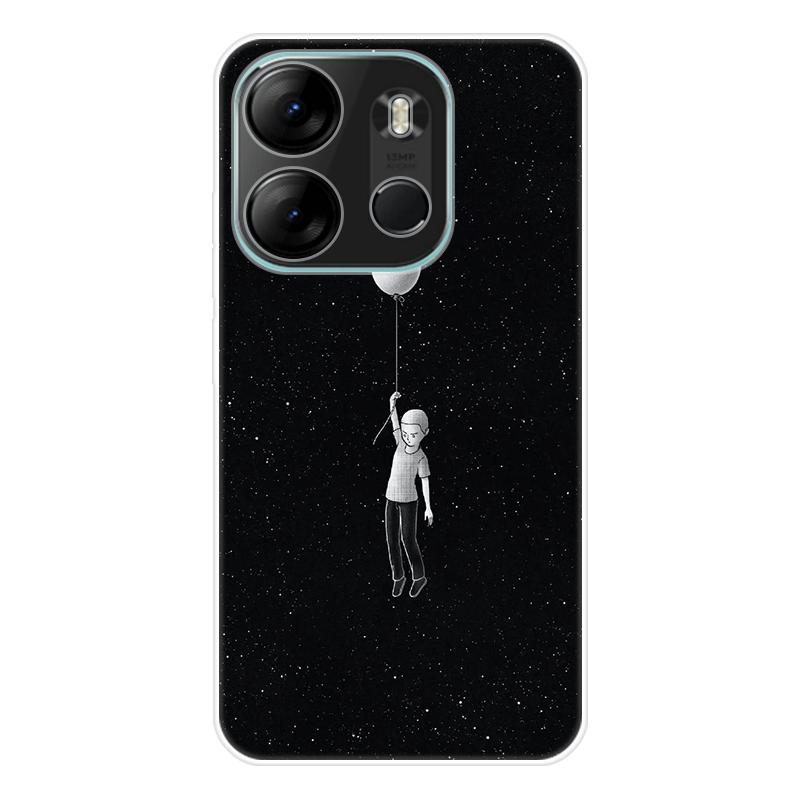 For Tecno Pop Pop7 Case Soft Silicone Back Cover Cartoon Phone