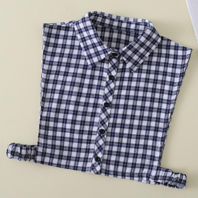Women Cotton Printed Detachable Lapel Fake Collar Shirt White Ruffles False Collar Woman Removable False Blouse Nep Kraagie
