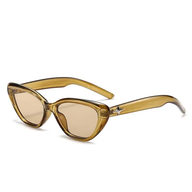 Fashion Hip-hop Small Cat Eye Sunglasses Fashion Women Eyeglasses with Retro Style Shades Glasses