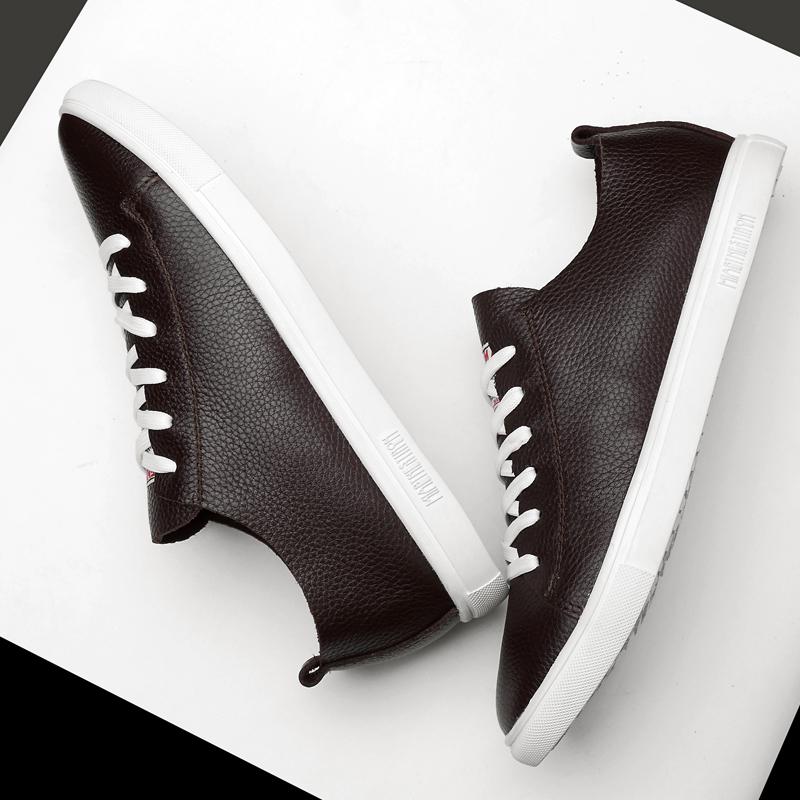 Fashion 2024 Classic Brand Men's Genuine Leather Casual Shoes Fashionable Brown Lace Up Men's Business Shoes Commuting Driving Shoes