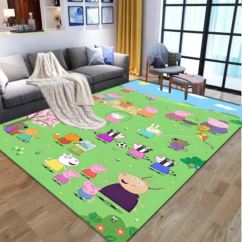 Cartoon animation Pattern Rug, Indoor/Outdoor Mat, for Picnic, Gameroom, Bedroom, Office, Living Room, Home Decor Carpet, Birthday Gift