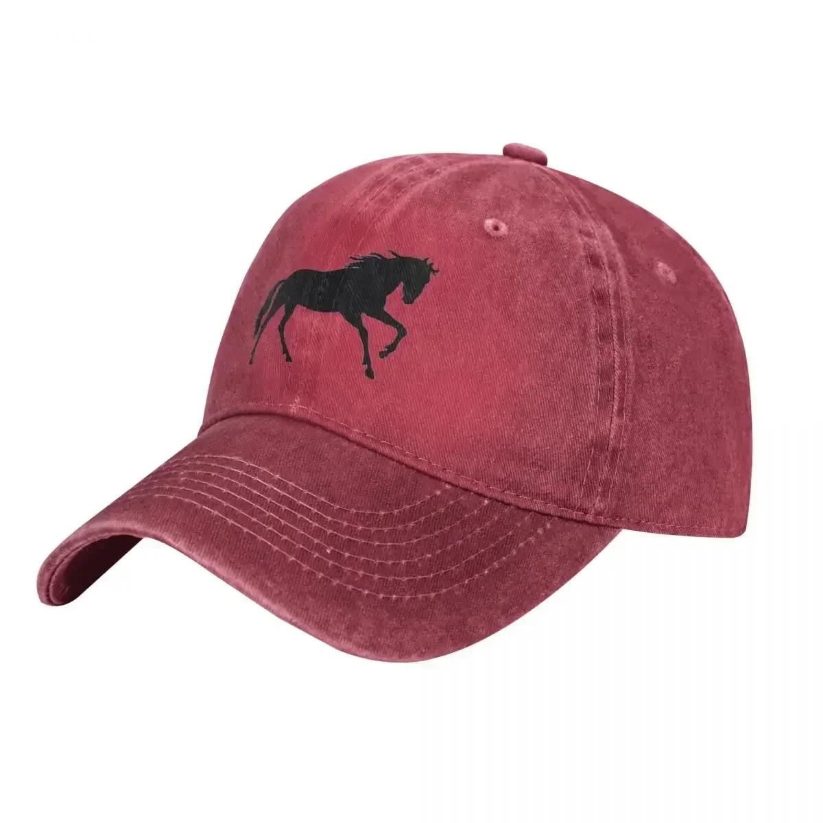 Horse Emblem Denim Baseball Cap Running Kpop Trucker Hat Spring Wholesale FeUnisex Funny Custom Adjustable Baseball Caps Adjustable