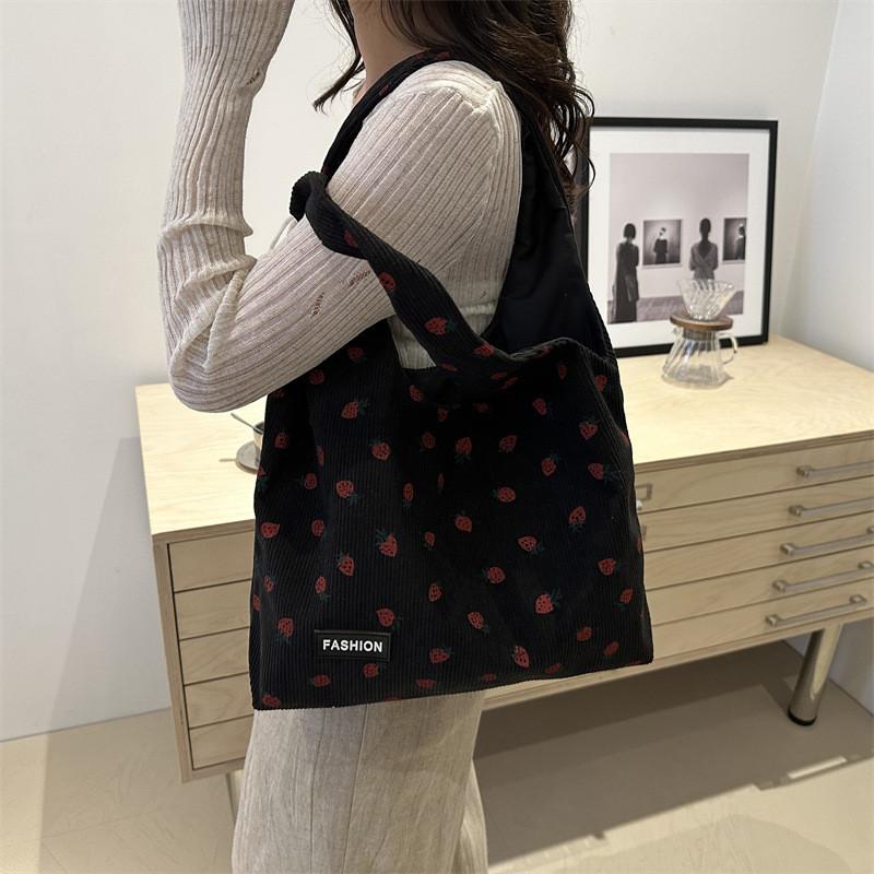 Stylish And Spacious Black White Pink Canvas Tote Bag For Women Ideal For Commuting 2024 Summer New Design