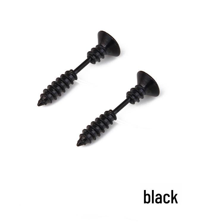 Hochwertige doppelseitige Schraubohrringe - Ausgefallenes Halloween-Accessoire