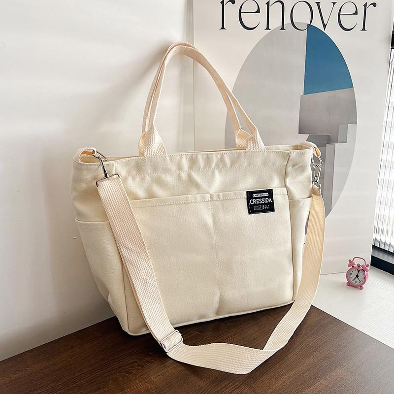 Fashionable Large Capacity Canvas Tote Bag For Women Trendy Casual Shoulder Bag
