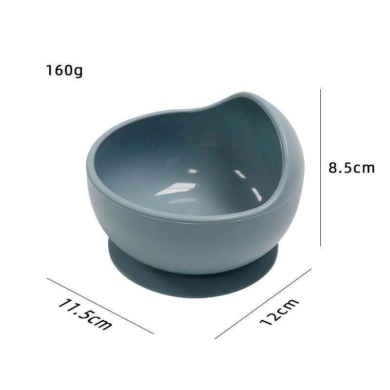 Tigela de Sucção de Silicone para Alimentação de Bebê - Antiderrapante com Tampa