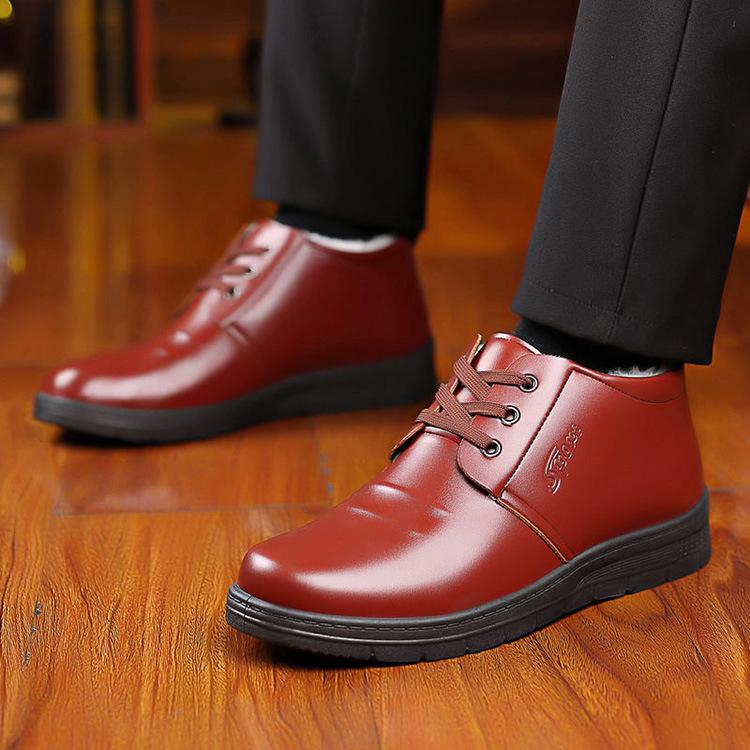 Модные новые зимние уличные мужские кожаные ботинки — фото 4