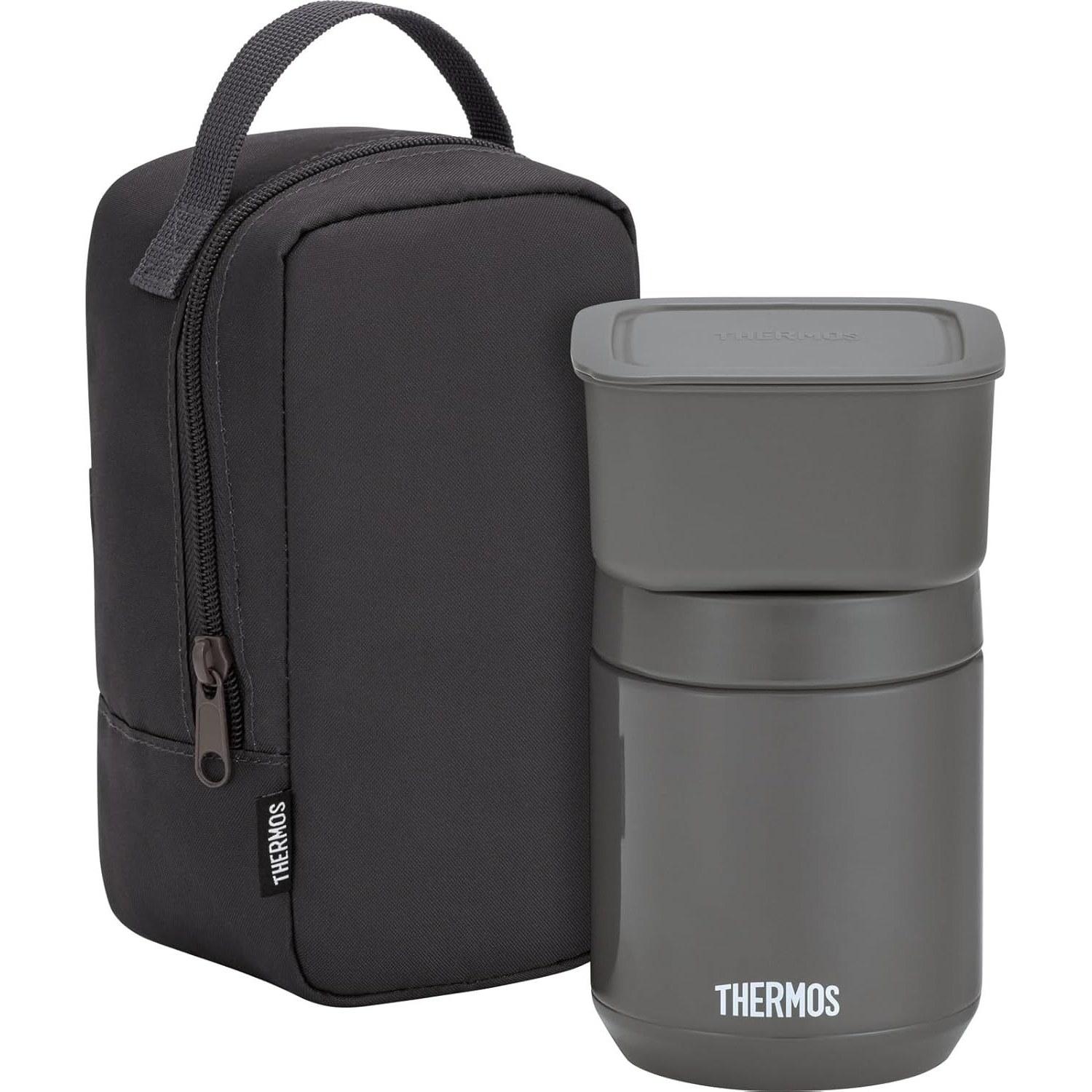 Thermos Vacuum Insulated Soup Lunch Set 400ml Dark Gray JarContainer JEE-800 DGY