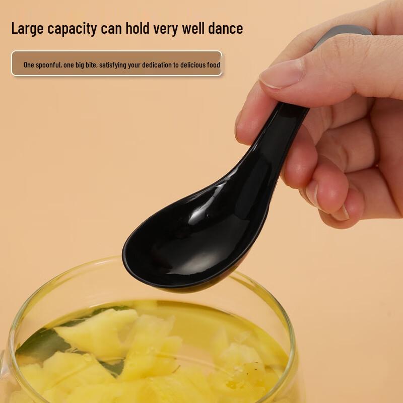 ZISIZ Disposable Plastic Soup Spoons