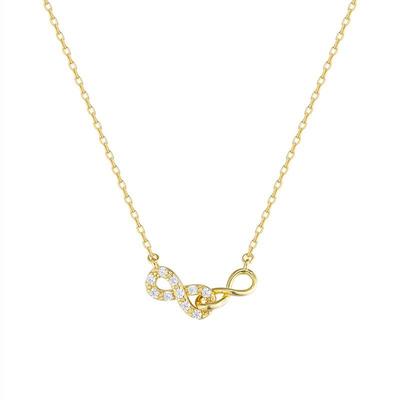 Collana Scintillante con Diamanti Pavé Infinito per Donna - Semplice & alla Moda Catena per Maglione Ispirata a TikTok.