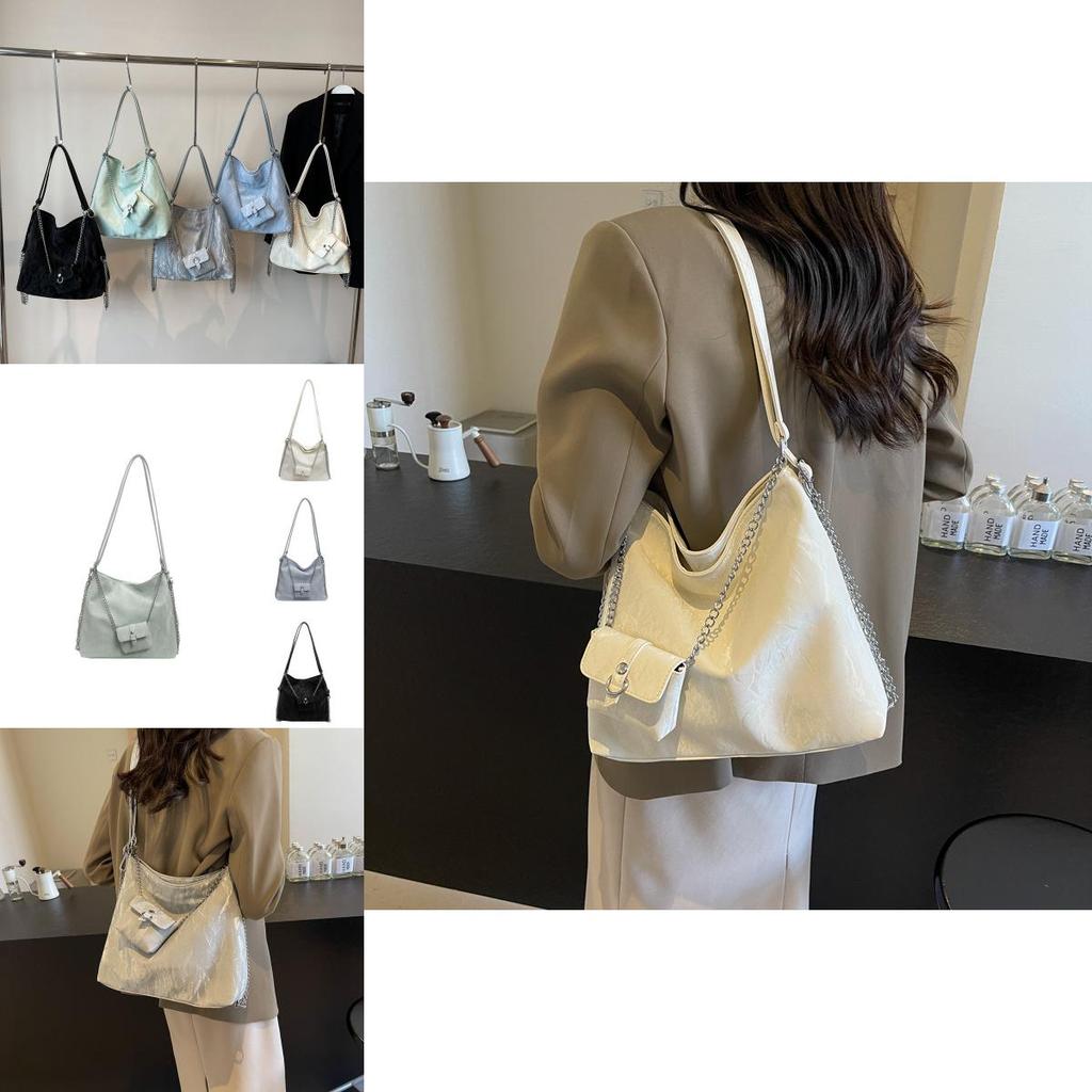 Versatile Street Style Crossbody Bag With Water Pattern And Dual-purpose Design