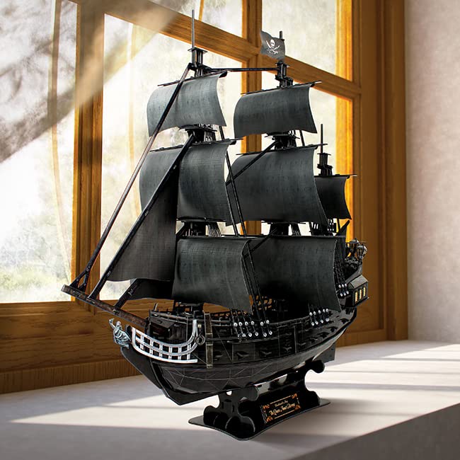 ASSYME Cubic Fan 3D Puzzle Craft Kit Queen Anne's Revenge T4018h (No Glue or Tools Required)