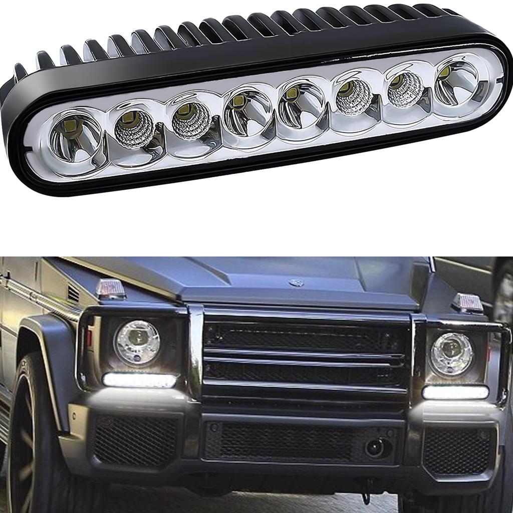 Ovales LED-Arbeitslicht Kompatibel mit 12V und LED-Arbeitslicht Lang Hohe Effizienz Wärme für Personenlicht und Anhängerlicht, 24W, 24V, Ultrahelles Licht, Licht,