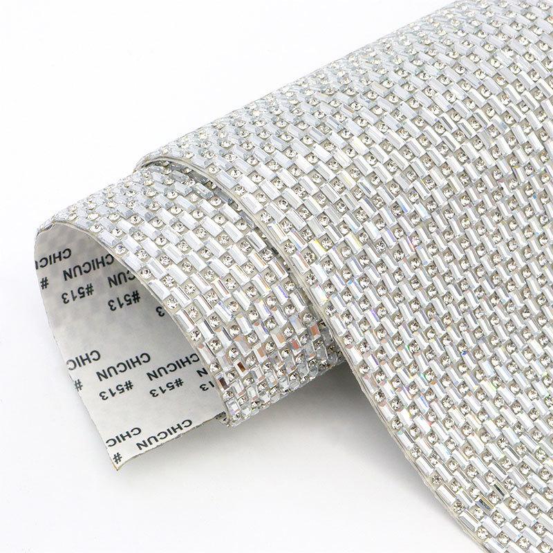 5PCS Rhinestones Sheet Self Adhesive Glitter Crystal Diamond Sticker Car Phone Bag Gift Box Wedding Party DIY Crafts Decoration