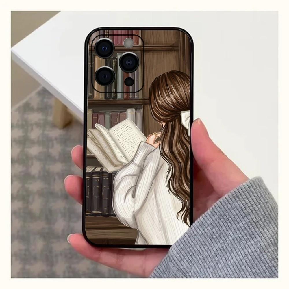 

Library Books card Phone Case For Apple iPhone 15,14,13,12,11,Pro,X,XS,Max,XR,Plus,Mini Soft Black Cover iPhoneXR