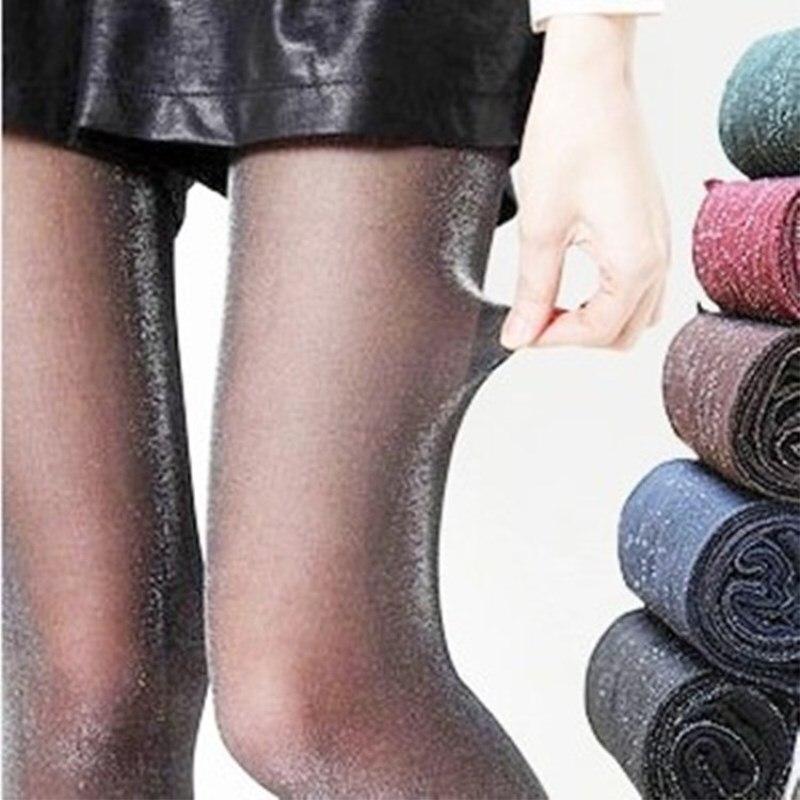 Sexy Women's Tights Female Hosiery Shiny Pantyhose Lingerie Anti Hook Fashion Summer Thin Transparent Glitter Tight Stockings
