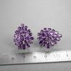 Natural Deep Color Amethyst Clasp Earring 925 Sterling Silver Big Earring for Women Nice Gift