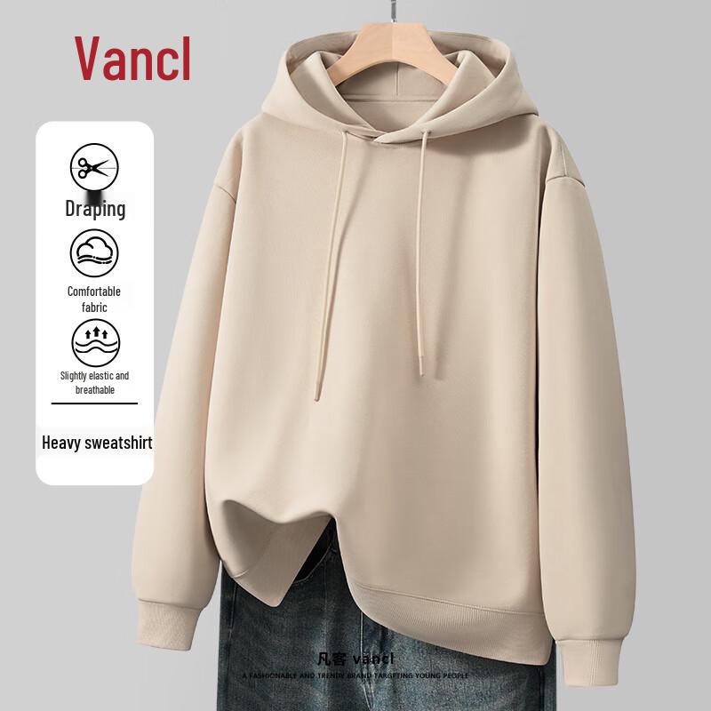 VANCL Men's Heavyweight Loose Fit Hooded Sweatshirt
